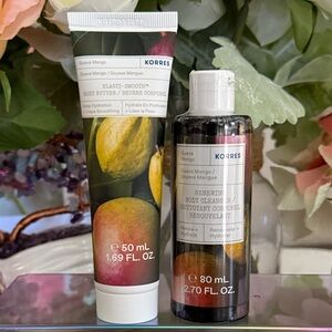 🆕🥭 KORRES “GUAVA MANGO” TRAVEL SIZE BODY CARE SET. BRAND NEW FACTORY SEALED.
